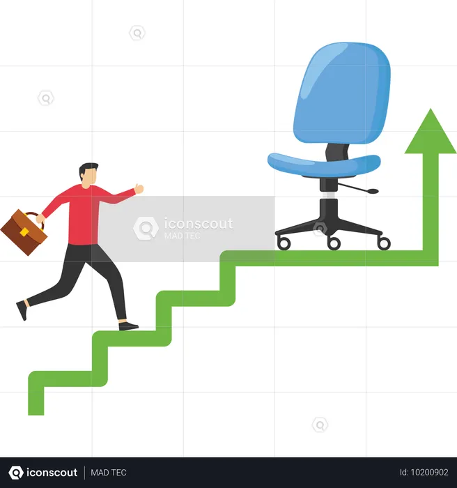 Businessman is being promoted  Illustration