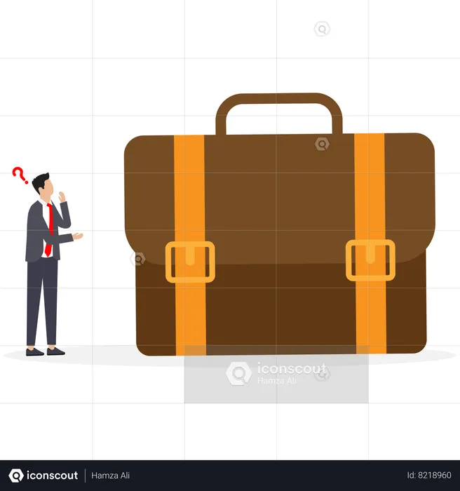 Businessman is carrying his office bag  Illustration