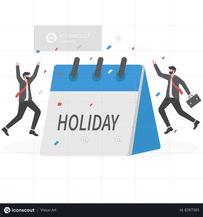 Businessman is enjoying holiday  Illustration