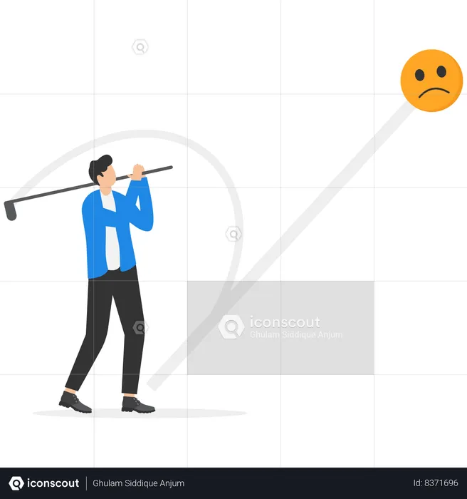 Businessman is facing stress  Illustration