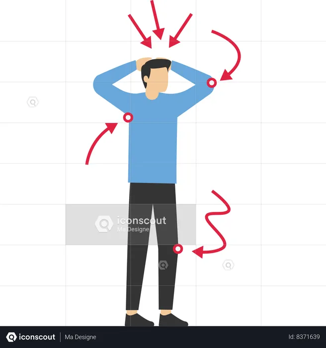 Businessman is frustrated  Illustration