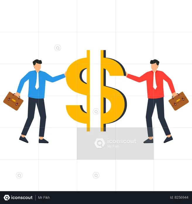 Businessman is gaining profits  Illustration