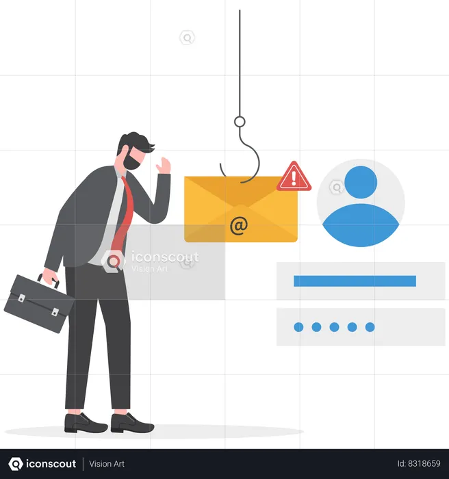 Businessman is giving product review  Illustration