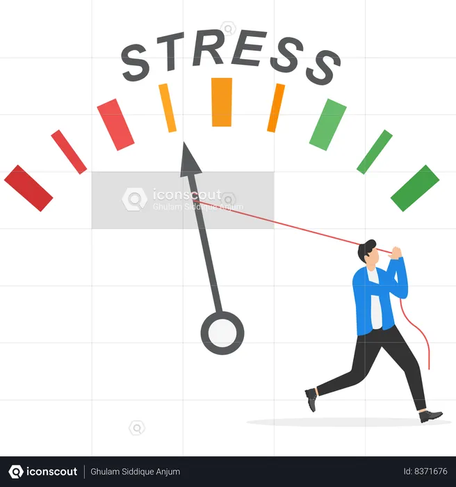 Businessman is managing stress  Illustration