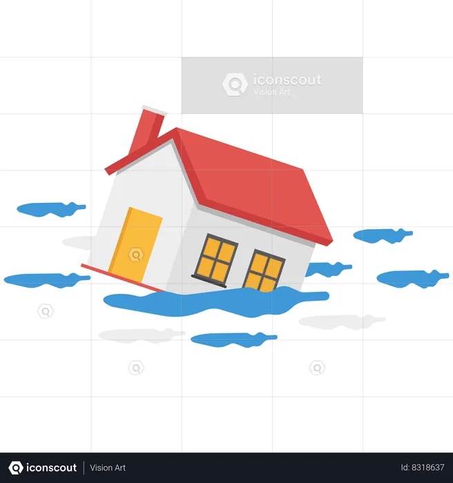 Businessman is protecting his house  Illustration