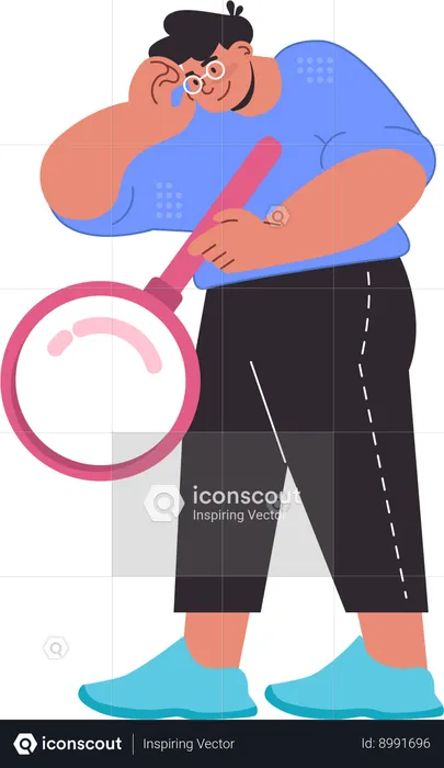 Businessman is searching business opportunities  Illustration
