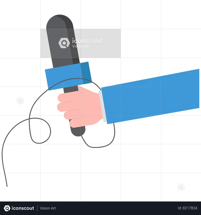 Businessman is taking an interview  Illustration