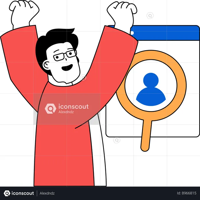 Businessman is targeting user  Illustration