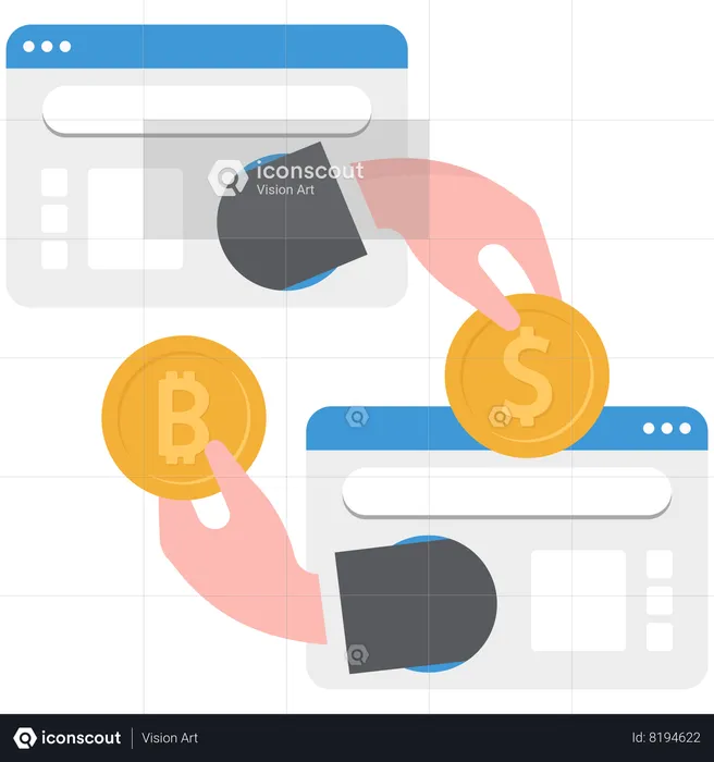 Businessman is transferring payment  Illustration