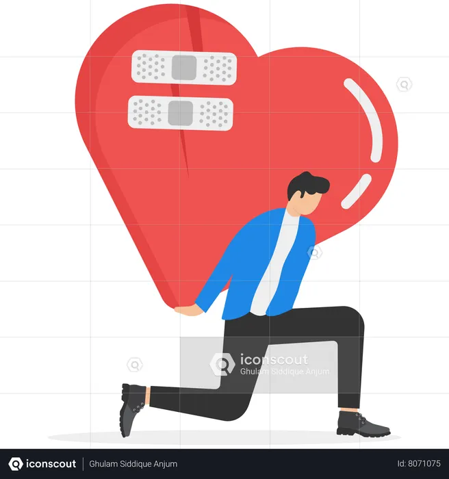 Businessman is trying to repair relationship with business partners  Illustration