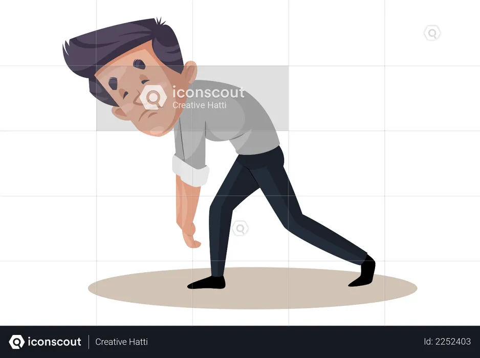 Businessman is very tired due to workload  Illustration