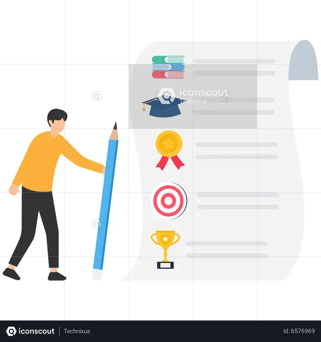 Businessman making Career planning  Illustration