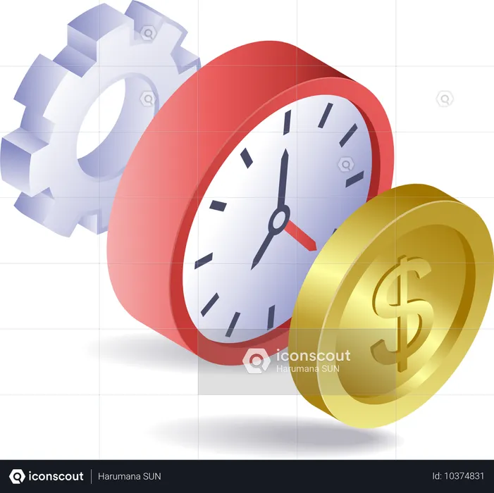 Businessman managing project deadlines  Illustration