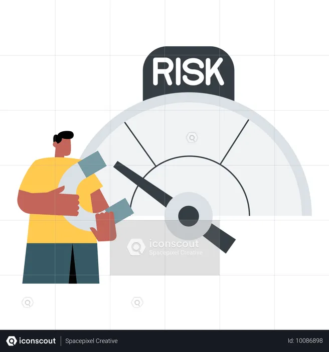 Businessman Mastering Risk Management  Illustration