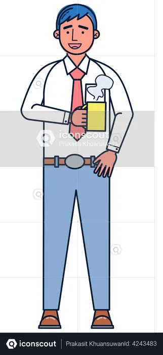 Businessman on break time  Illustration