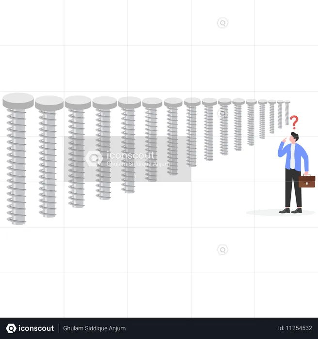 Businessman Overcoming challenge and obstacle  Illustration