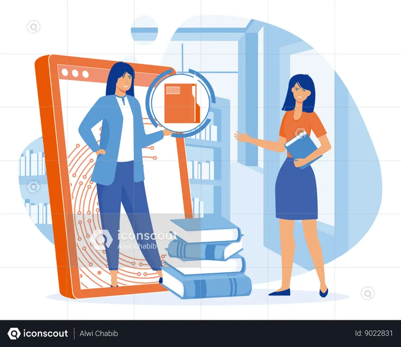 Businessman Personal Assistant Online Service  Illustration