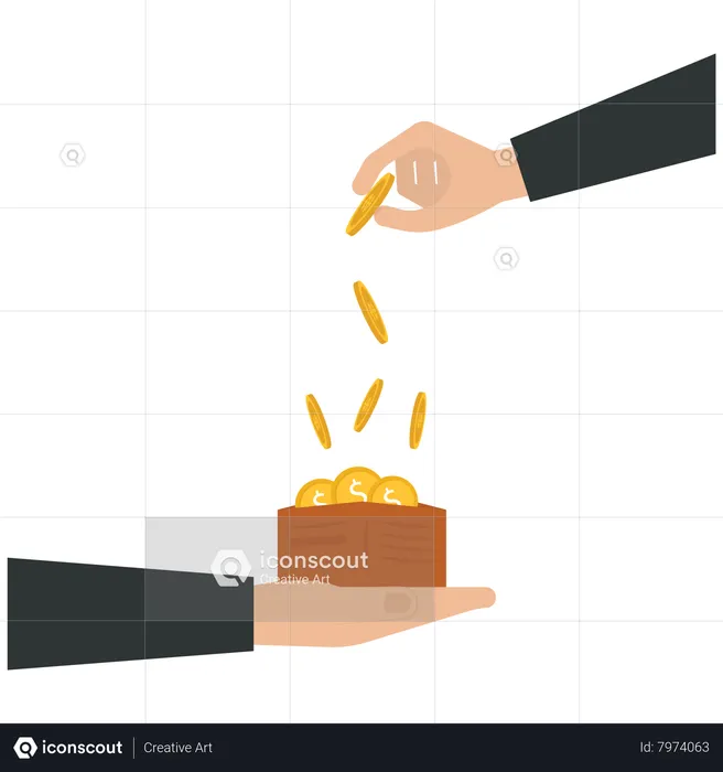 Businessman pick money from a wallet  Illustration