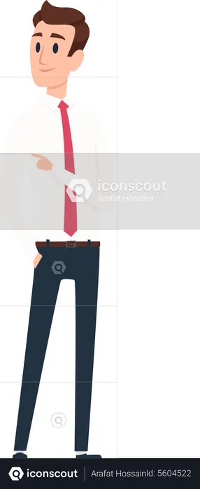 Businessman pointing finger  Illustration