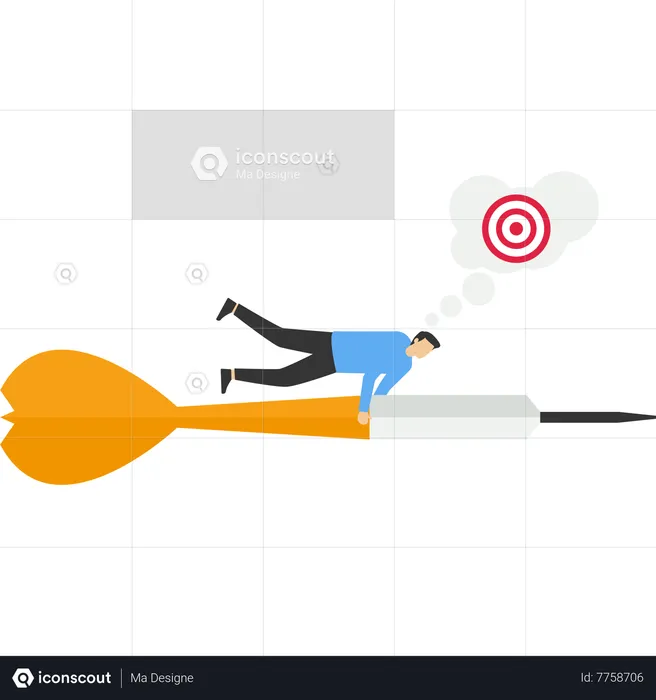 Businessman pointing for direction investment  Illustration