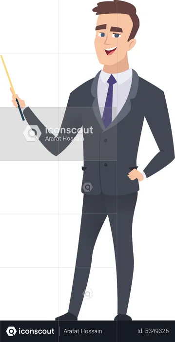 Businessman present report  Illustration