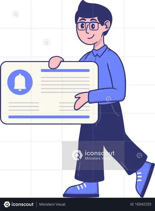 Businessman promoting for ads  Illustration