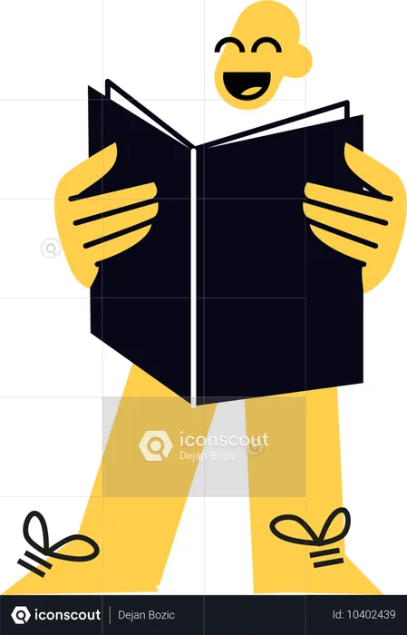 Businessman reading book  Illustration