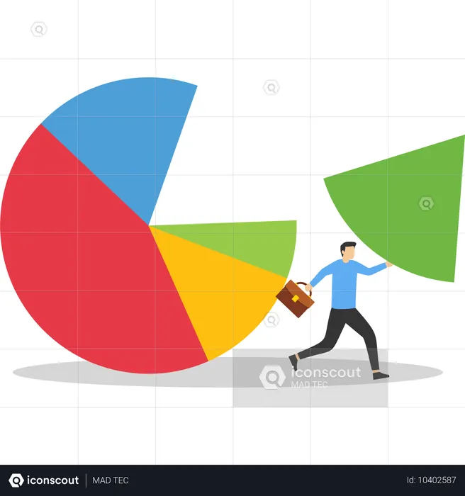 Businessman Reaping Dividends from Investments  Illustration