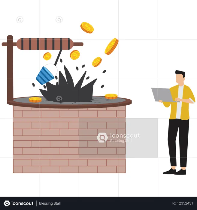 Businessman receives Return on Investment  Illustration