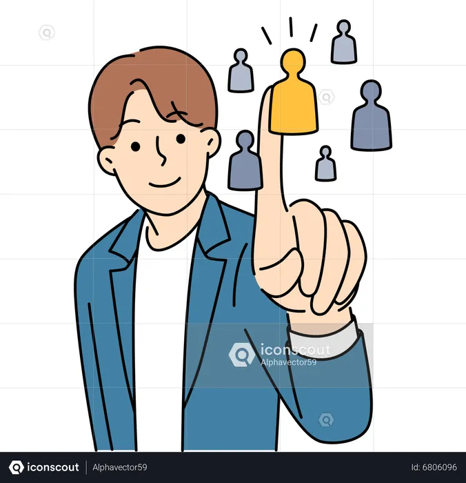 Businessman recruiting employee  Illustration