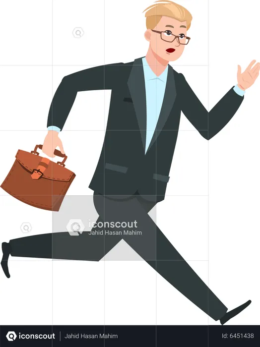 Businessman running  Illustration