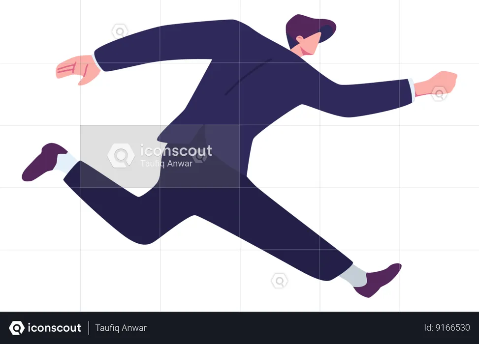 Businessman running  Illustration