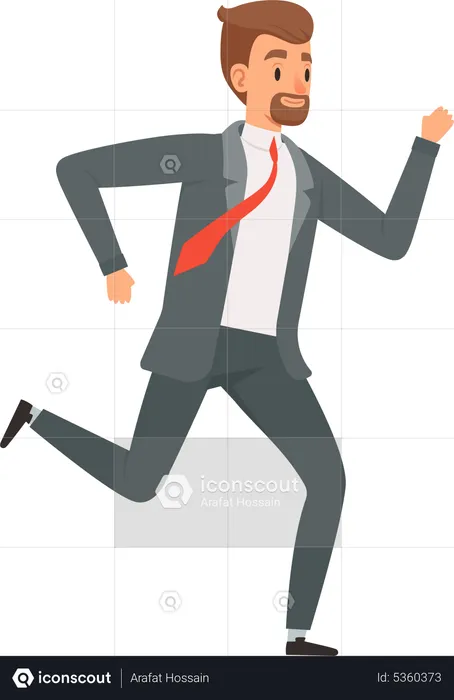 Businessman running  Illustration