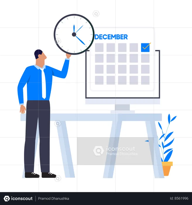 Businessman schedule management  Illustration