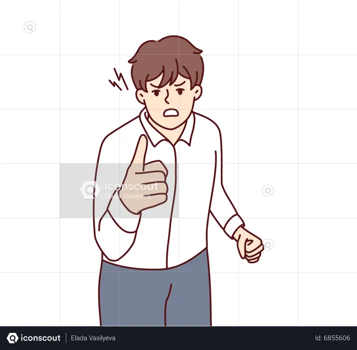 Businessman scolding  Illustration