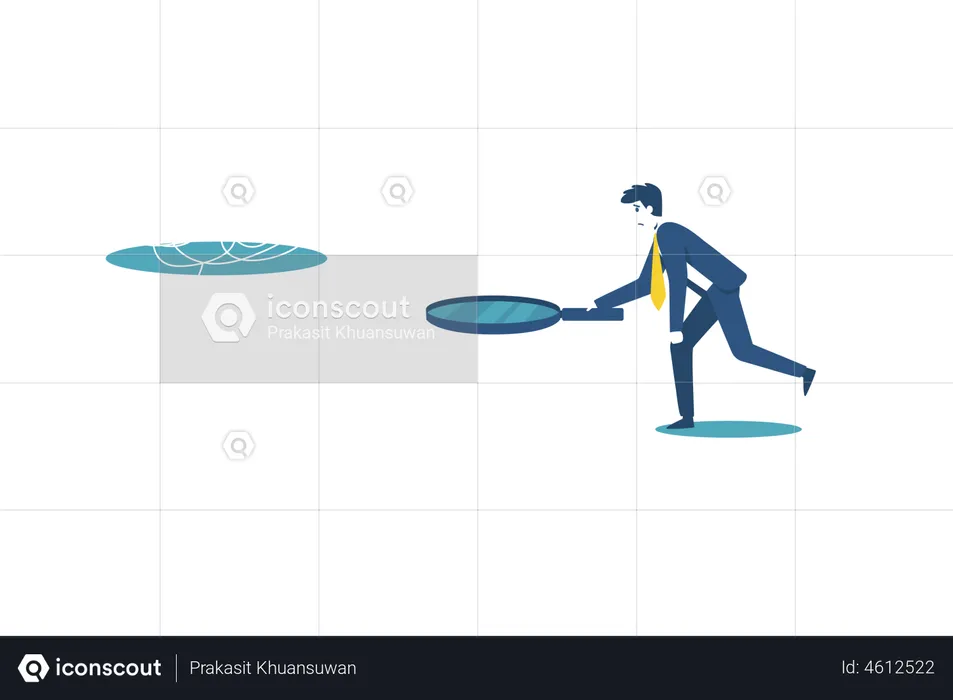 Businessman searching for success path  Illustration