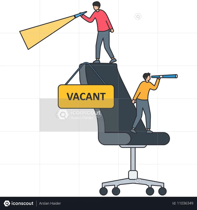 Businessman searching for vacant seat  Illustration