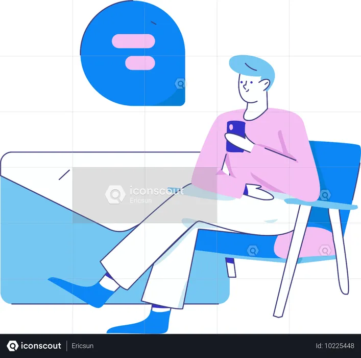 Businessman sending marketing emails to client  Illustration