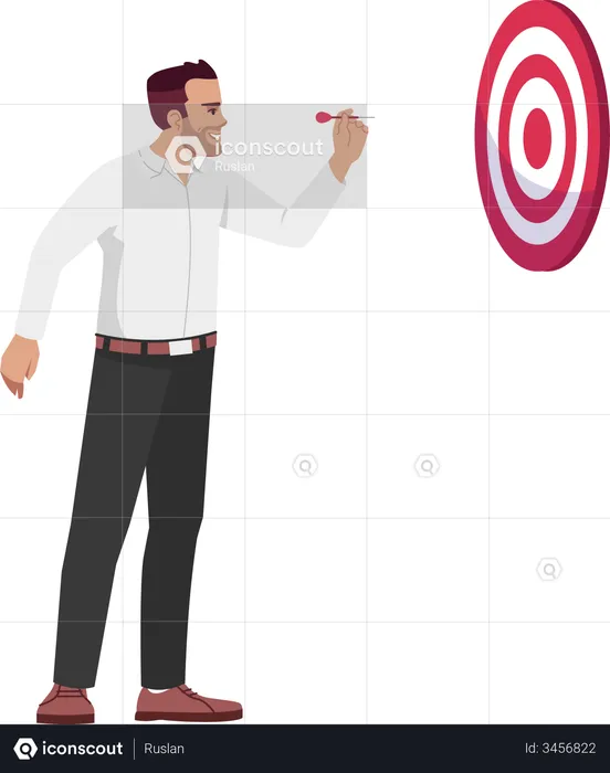 Businessman setting goals  Illustration