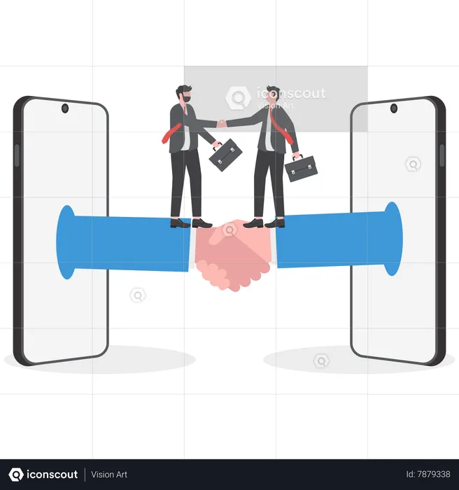 Businessman shake hands for business contract  Illustration
