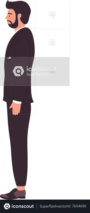 Businessman side pose  Illustration