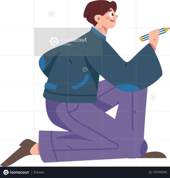 Businessman signing partnership contract  Illustration