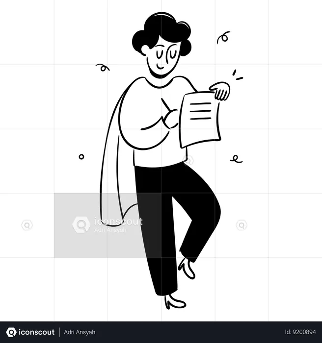 Businessman Signs Contract  Illustration
