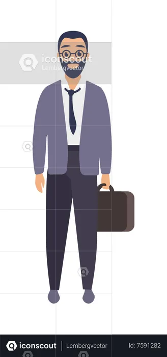 Businessman Standing  Illustration