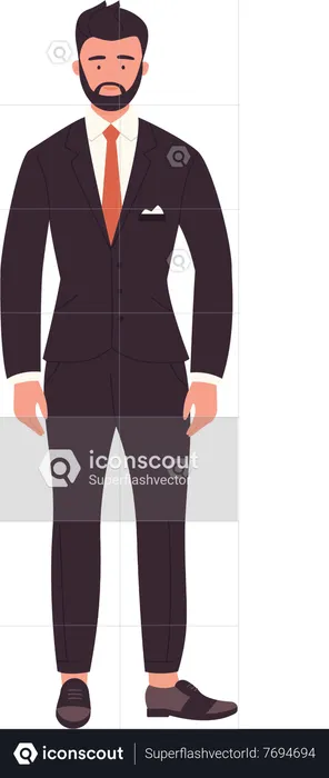 Businessman standing  Illustration