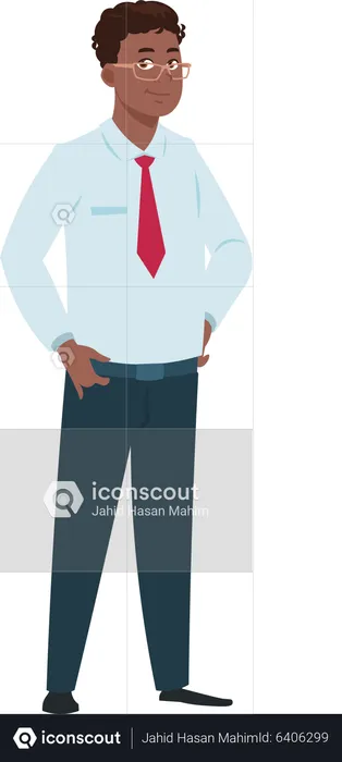 Businessman standing  Illustration