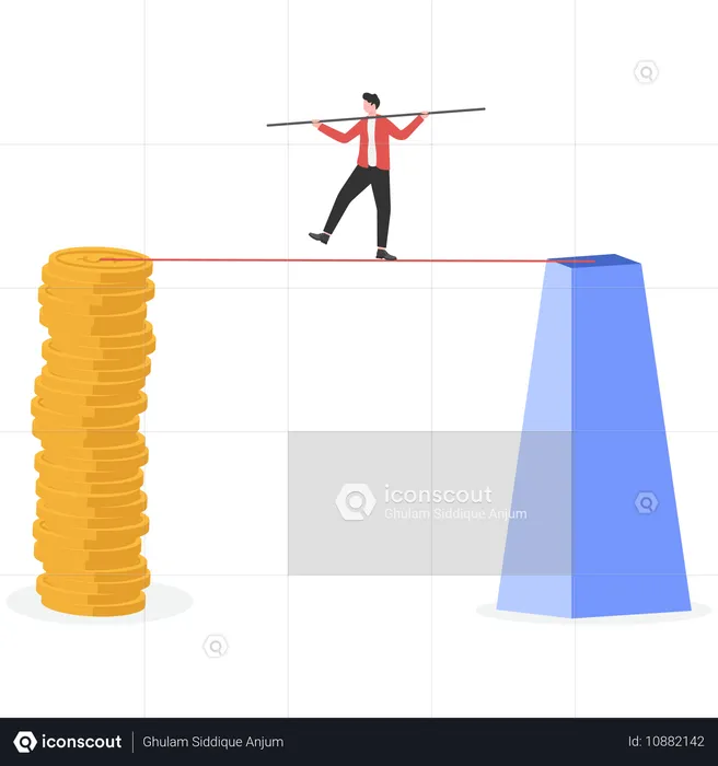 Businessman take the business risk  Illustration