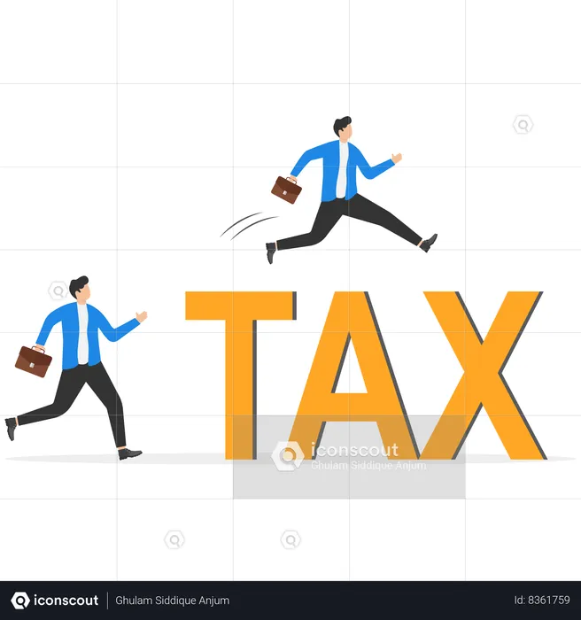 Businessman taking expert advice to overcome tax problems  Illustration