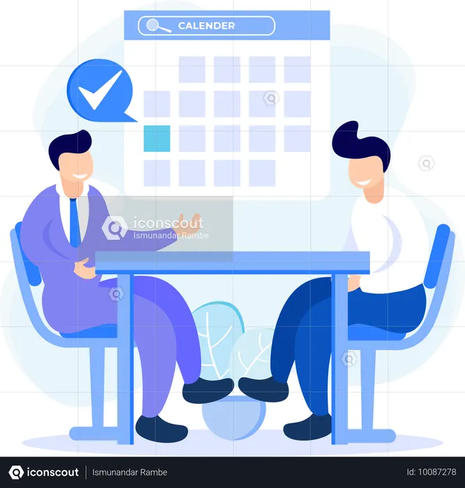 Businessman taking interview  Illustration