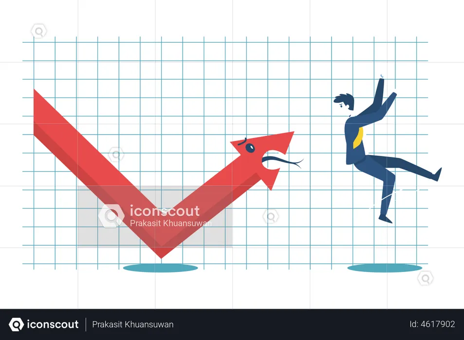 Businessman taking investment risk  Illustration